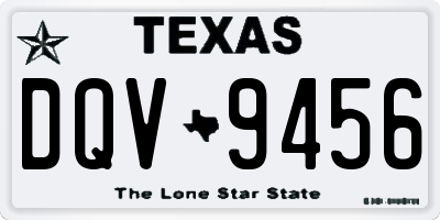 TX license plate DQV9456