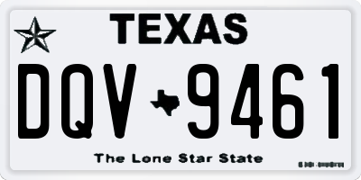 TX license plate DQV9461