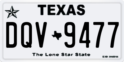 TX license plate DQV9477