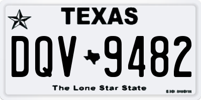TX license plate DQV9482