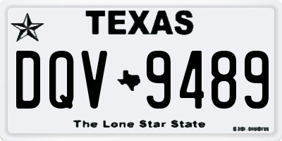 TX license plate DQV9489