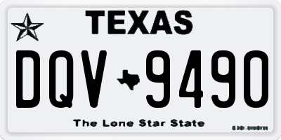 TX license plate DQV9490