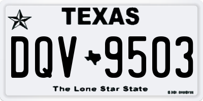 TX license plate DQV9503