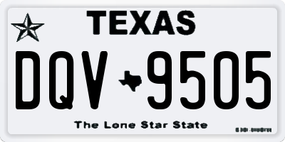 TX license plate DQV9505