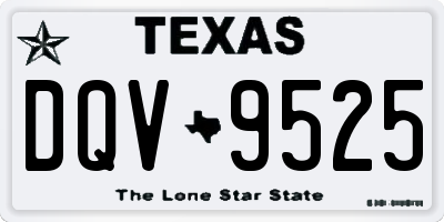 TX license plate DQV9525