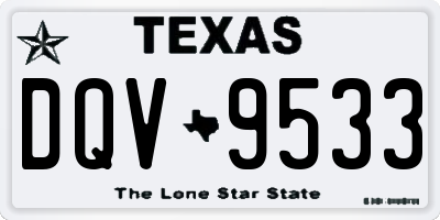 TX license plate DQV9533
