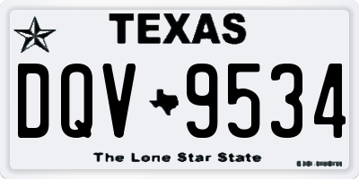 TX license plate DQV9534