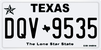 TX license plate DQV9535
