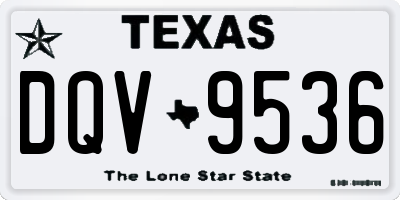 TX license plate DQV9536