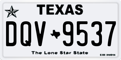 TX license plate DQV9537