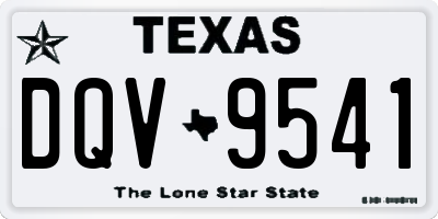 TX license plate DQV9541