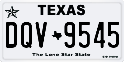 TX license plate DQV9545
