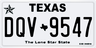 TX license plate DQV9547
