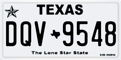 TX license plate DQV9548