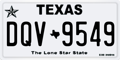 TX license plate DQV9549
