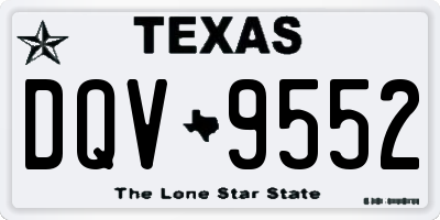 TX license plate DQV9552