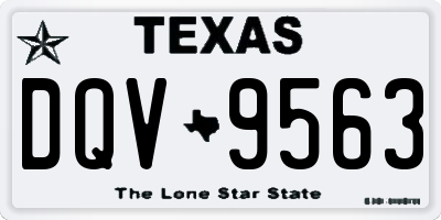 TX license plate DQV9563