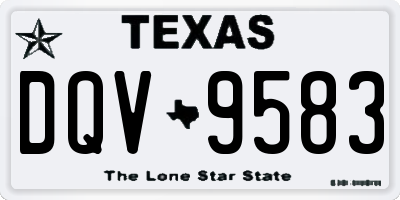 TX license plate DQV9583