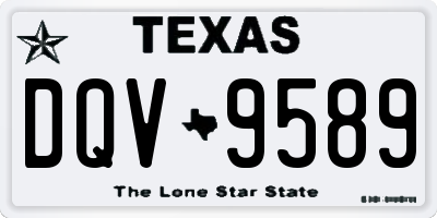 TX license plate DQV9589