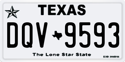 TX license plate DQV9593