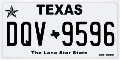 TX license plate DQV9596