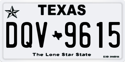 TX license plate DQV9615