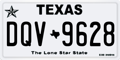 TX license plate DQV9628