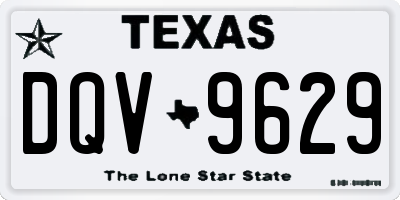 TX license plate DQV9629