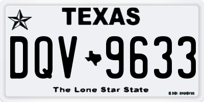 TX license plate DQV9633