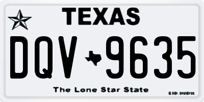 TX license plate DQV9635