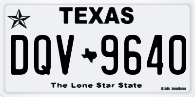 TX license plate DQV9640
