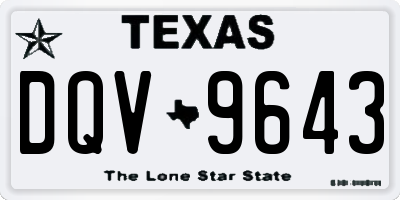 TX license plate DQV9643