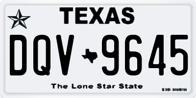 TX license plate DQV9645
