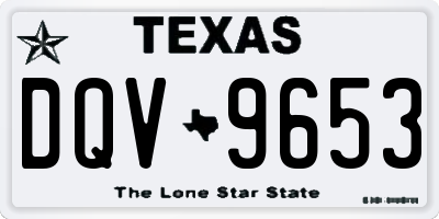 TX license plate DQV9653