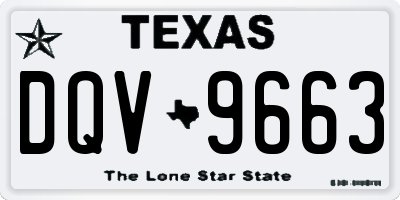 TX license plate DQV9663