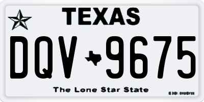TX license plate DQV9675
