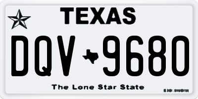 TX license plate DQV9680