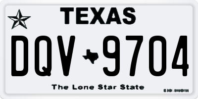TX license plate DQV9704