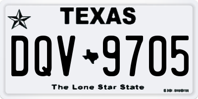 TX license plate DQV9705