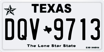 TX license plate DQV9713