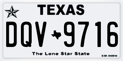 TX license plate DQV9716