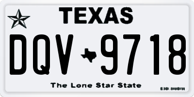 TX license plate DQV9718