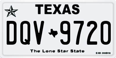 TX license plate DQV9720