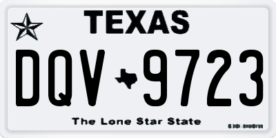 TX license plate DQV9723