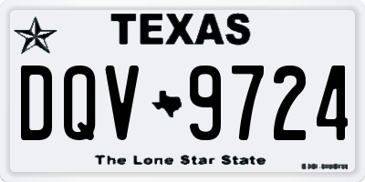 TX license plate DQV9724