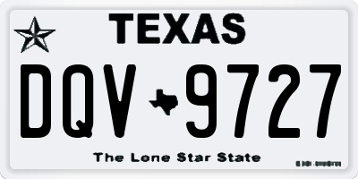 TX license plate DQV9727