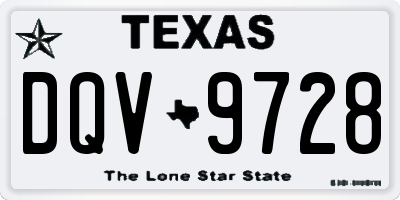 TX license plate DQV9728