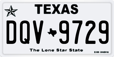 TX license plate DQV9729