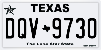 TX license plate DQV9730