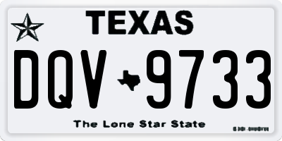 TX license plate DQV9733
